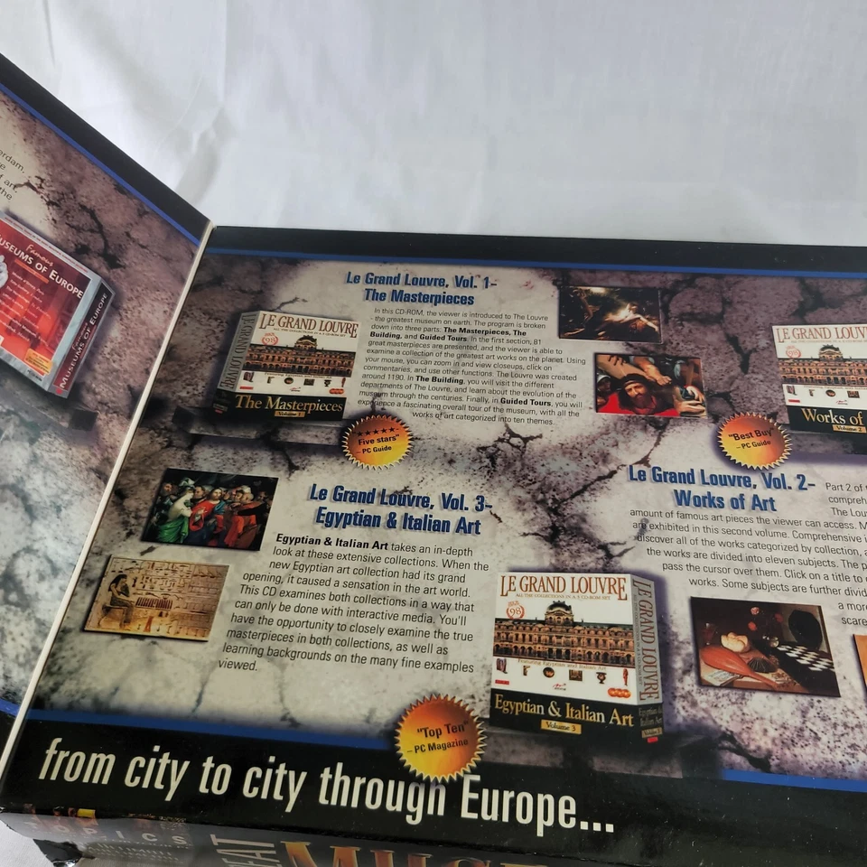 Juego de 5 CD multimedia PC de colección 1999 Grandes Museos del Mundo Foto 3 de 4