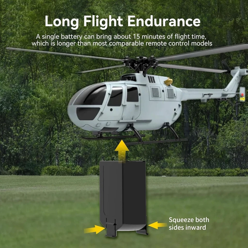 RC Helicopter Hubschrauber  BO105 4CH Flybarless 6-Axis Gyro RTF 2.4GHz - Bild 2 von 4