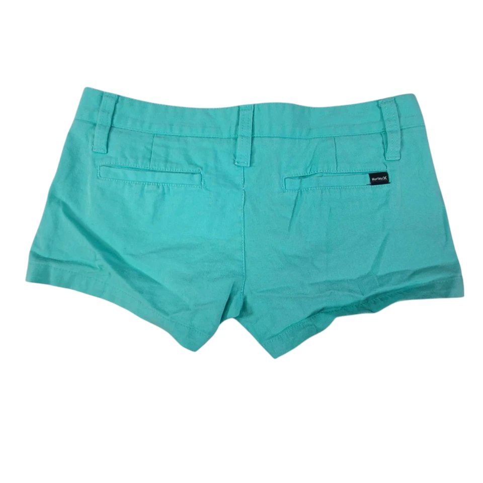 Pantalones cortos Hurley Y2K tiro bajo elástico tiro bajo para mujer 0 30x2 verde azulado Foto 2 de 4