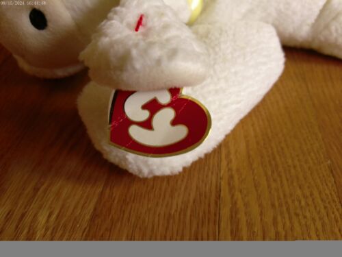 Cuscino Ty Beanie Babies collezione Pals 13" peluche Baba agnello bianco 1996 - Foto 4 di 21