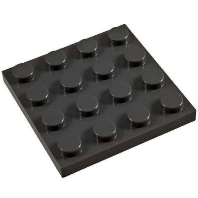 12 X CUSTOM SCHWARZ 4x4 GRUNDPLATTEN PACK FÜR LEGO/STEIN MINIFIGUREN MINIFIGUREN