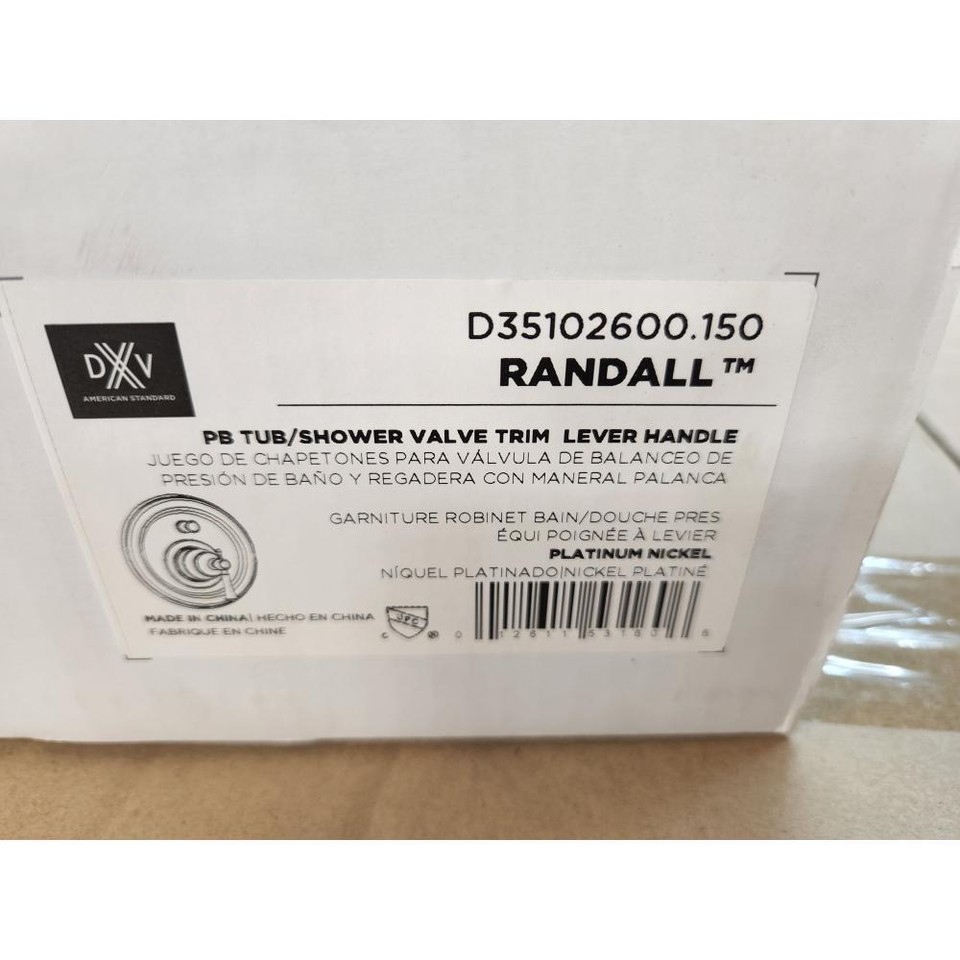 DXV AMERICAN STANDARD D35102600.150 RANDALL PRESSURE BALANCED TUB/SHOWER VALVE eBay