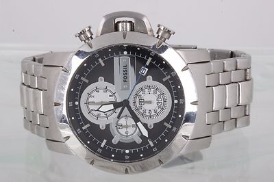 FOSSIL JR-1265251012 DATE THREE DIAL WATCH | eBay