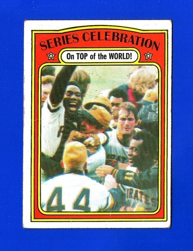1972 Topps BASEBALL SET BREAK #230 WS CELEBRATION PITTSBURGH PIRATES VG+ (SB3)