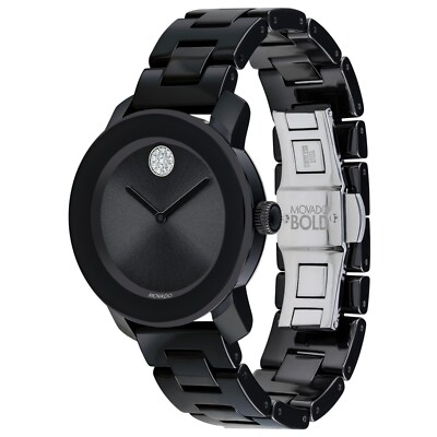Movado BOLD Evolution 2.0 Black Ceramic With Crystal Accents Amazon.com: Movado Bold Evolution 2.0 Women main image 4