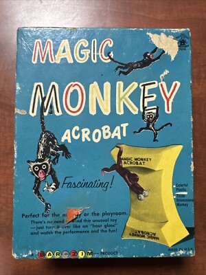 Vtg Very Rare Bar-Zim Magic Monkey Acrobat 