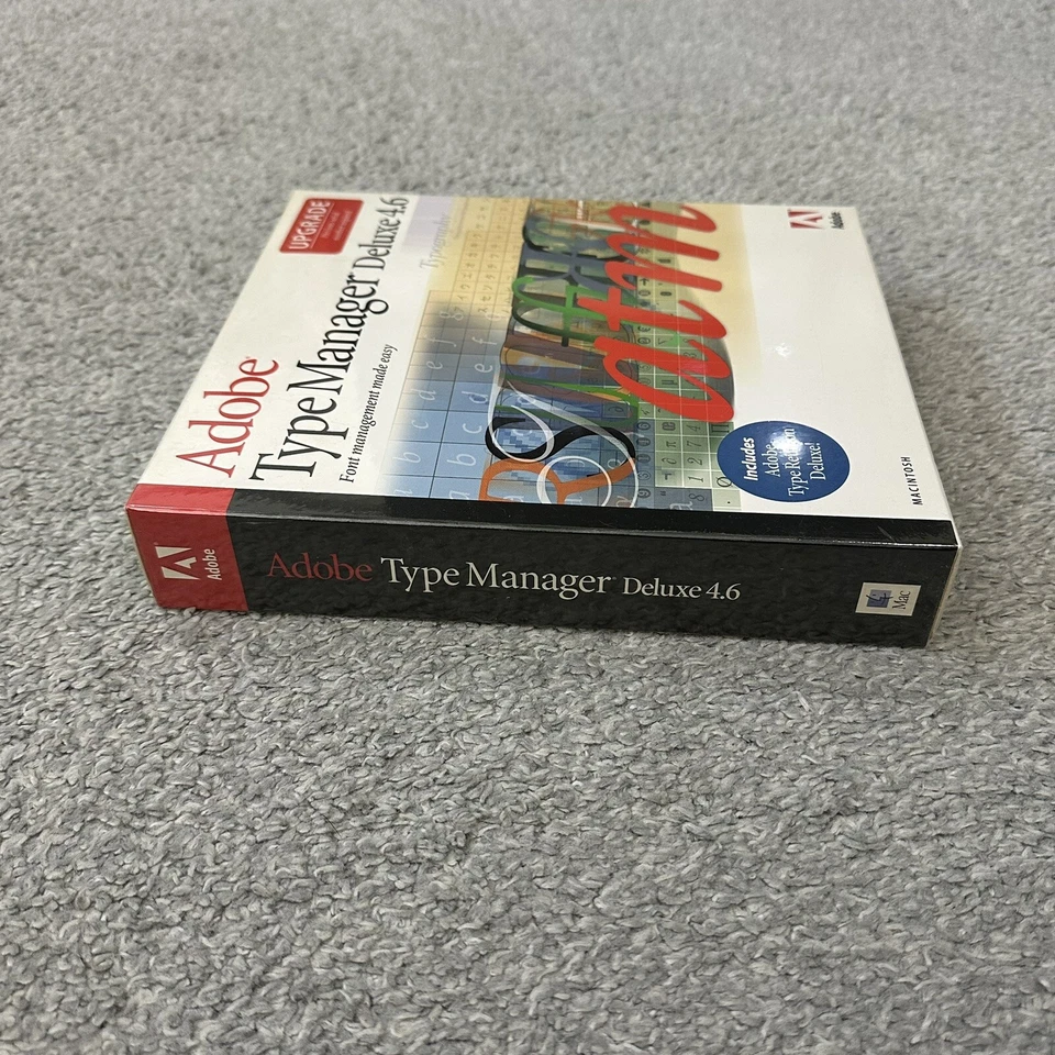 Adobe Type Manager Deluxe 4.6 Mac Software  Full Set W/ Serial Number Sealed New - Image 3 of 4