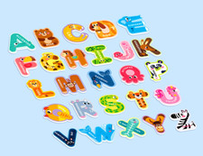 Preschool School Learning Toys 78PCs Large Magnetic Animal Letters ABC Magnets