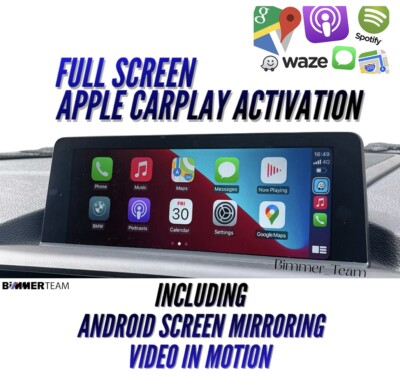 Für BMW Vollbild Apple CarPlay Lifetime Aktivierung + Spiegelung + VIM