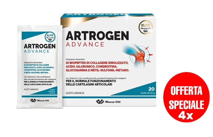 Marco Viti Artrogen Advance 80 Buste Da 10g Gusto Arancia Integratore Alimentare