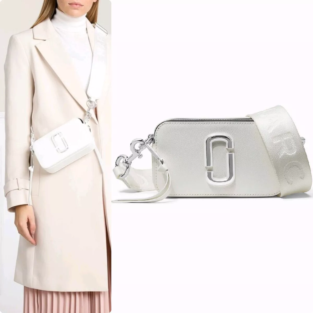 Marc Jacobs Snapshot DTM WHITE Small Camera bag crossbody [M0014867]  191267757162