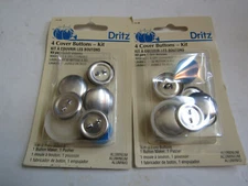 2 X Dritz 14-36 Cover Button Kit with Tools, Size 36 (7/8-Inch), 8 buttons total