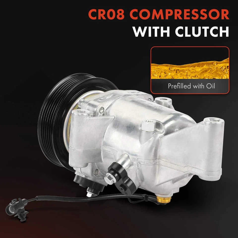 1x Compresor de aire acondicionado con embrague para Suzuki SX4 / SX4 Crossover con ranura de 6 poleas Foto 3 de 4