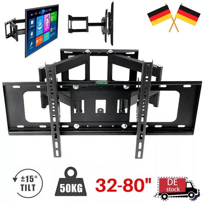 TV Wandhalterung für 32-80 Zoll Schwenkbare Wandhalter Fernseher Neigbare
