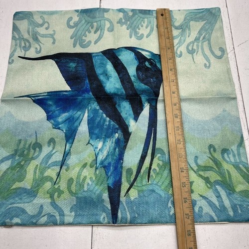 Shein Blue & Green Angle Fish Throw Pillow Cover NEW - 第 4/5 張圖片