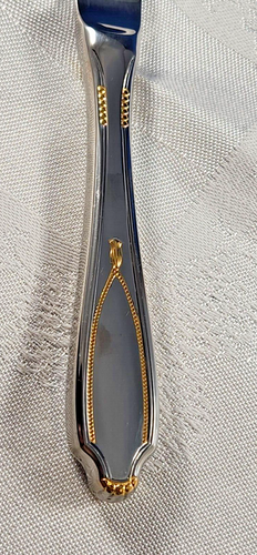 Knife Yamazaki Japan Victoria Gold Accent Stainless Flatware Glossy 9 ¼ inch - Picture 2 of 4