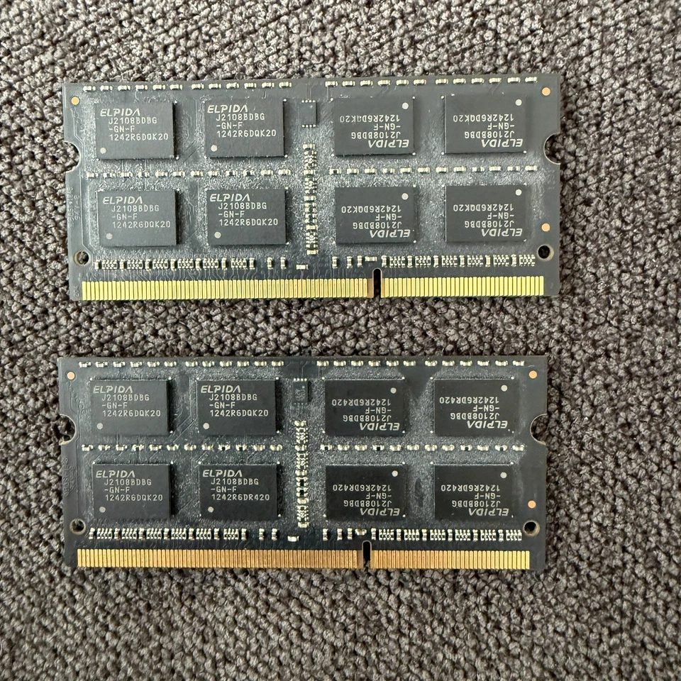 ELPIDA 8GB (2X 4GB) 2Rx8 PC3-12800S Laptop RAM Memory EBJ41UF8BDU5-GN-F - Image 2 of 2