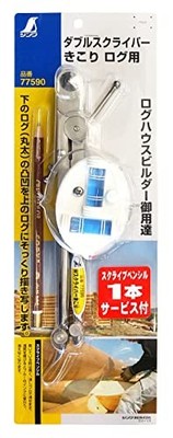 SHINWA 77590 Double Scriber For LOG HOUSE BUILDER Lumberjack Japan New