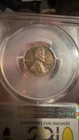 Lincoln Wheat Small Cent 1957-D PCGS AU Detail Struck Through Reverse Error