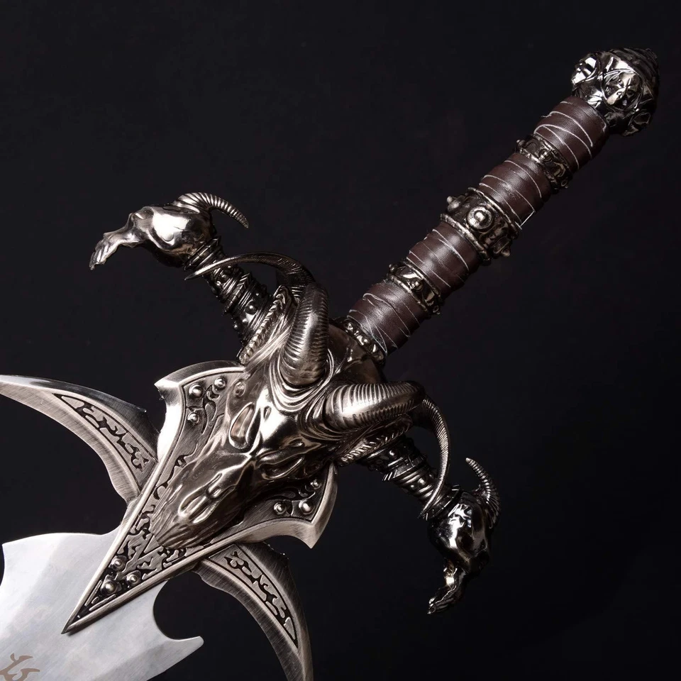 Espada Maldición Frostmourne con Colgador de Exhibición Acero Inoxidable Juegos con disfraces Coleccionables Foto 3 de 4