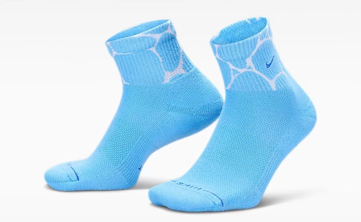 Nike DRI-Fit Ankle Socks EVERYDAY Elevated Sky Blue UNC 1 Pair Carolina Blue