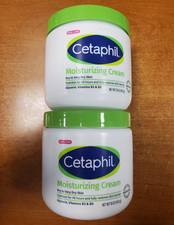 2 Jars  Cetaphil Moisturizing Cream for Dry/Very Dry Skin  16 oz  FREE SHIP