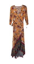 Farm Rio For Anthropologie Soigne Maxi  Wrap Dress Gorgeous!