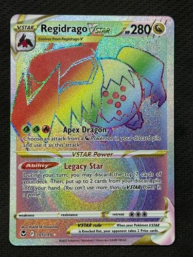 Regidrago VSTAR (Secret) Holo Secret Rare SWSH12: Silver Tempest 201/195 NM