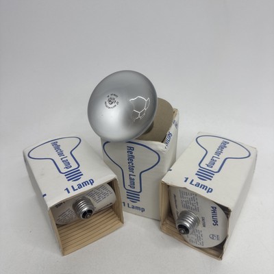 NOS Philips 85 Watt Reflector Lamp Bulbs Lot Of 3 Non-led