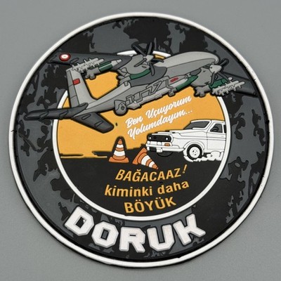 Turkish Air Force Patch DORUK Bagacaaz kiminki daha boyuk TAF High Quality PVC