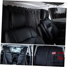 Car Divider Privacy Curtain, Blackout Suede Sun Shade Cover Large Large Black