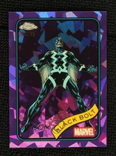 2025 Topps Chrome Marvel Comics Sapphire Purple 12/15 Black Bolt #116 1co7