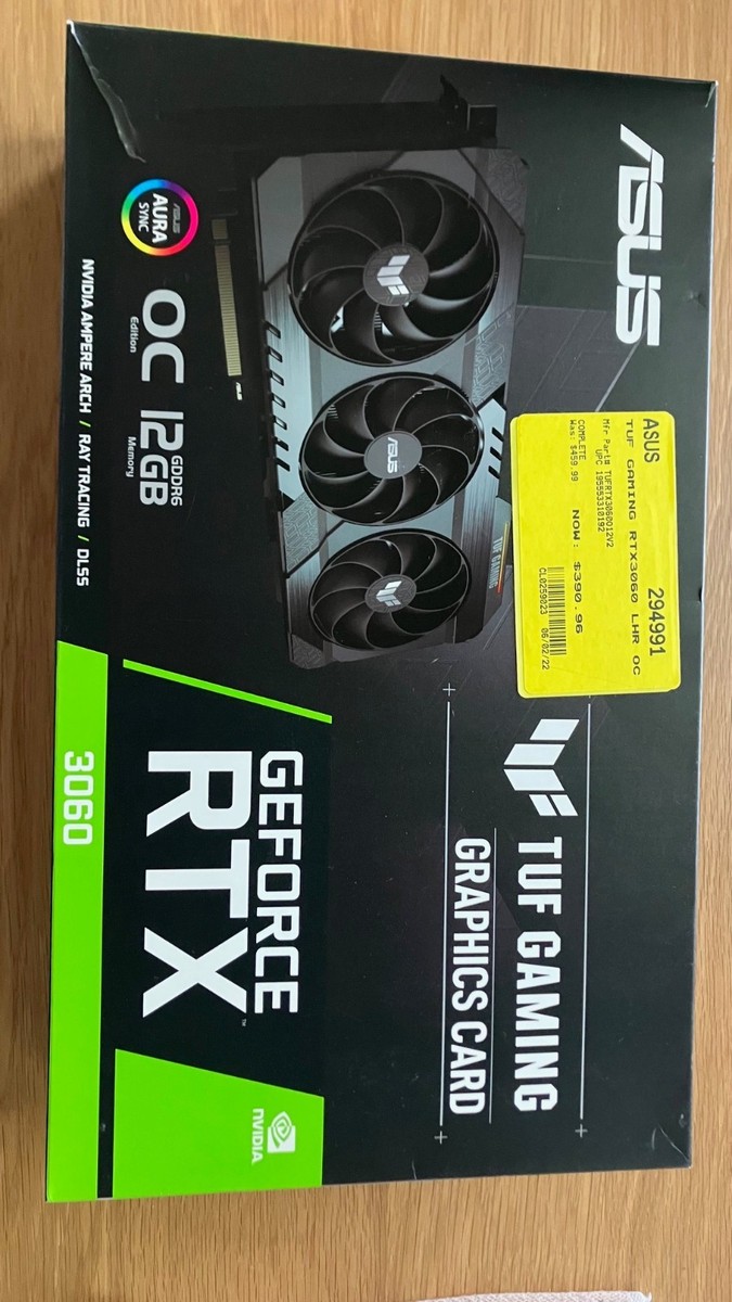 BOX ONLY !!! ASUS TUF GAMING GeForce RTX 3060 12GB GDDR6 Graphics