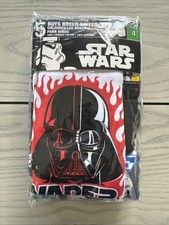 NIP NEW 5 Pair Disney Star Wars Boxer Briefs Underwear Size 4 100% Cotton
