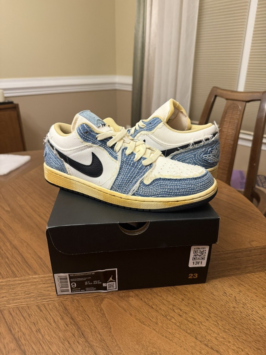 Nike Air Jordan 1 Low SE WRMK Sashiko Denim World Make Japan Size