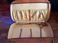 TWO PIECE ORIGINAL FERRARI 456 SCHEDONI TAN LEATHER LUGGAGE 