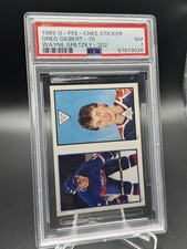 1985-86 O-Pee-Chee Sticker Wayne Gretzky Greg Gilbert PSA 7