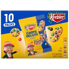 Keebler Chips Deluxe Minis Made with M M  s, Chocolate Chip Cookies, 1 oz, 10 Ct