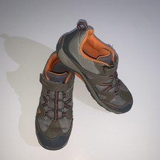 Merrell Shoes Youth 6.5 Gray Orange Hook Loop Trail Hiking Big Kids MY57109
