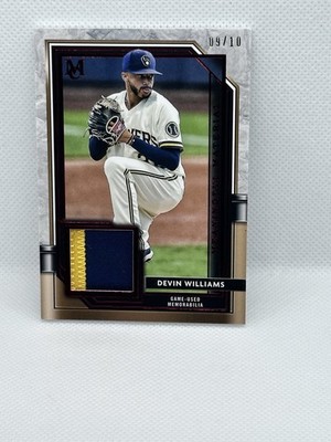 2021 Topps Museum Devin Williams Meaningful Materials Ruby /10 #MMR-DW Patch SP