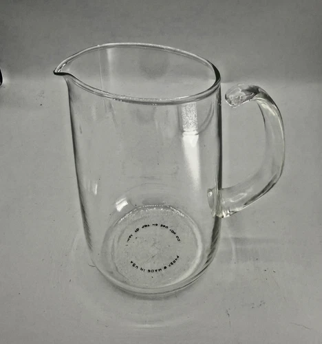 1960s 1970s VTG Pyrex Serving Pitcher Clear Glass 64 Oz 2 Qt Mid Century Modern