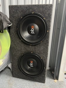 PowerBass PBX Dual 12in Enclosed Powered Sub Box, Dual Voice Coil, 1000W RMS