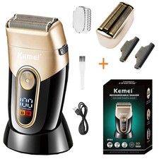 Foil Shaver Electric Cordless Shaver for Men Wet/Dry Razor Rechargeable USB LCD