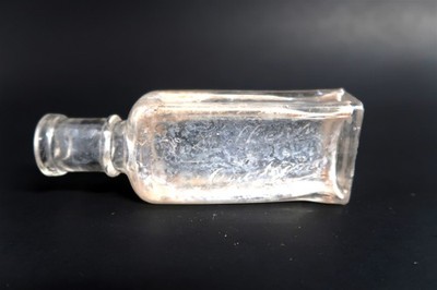 Antique DR MILLER'S Anodyne Medicine Bottle Morphine For Infants Iridescent