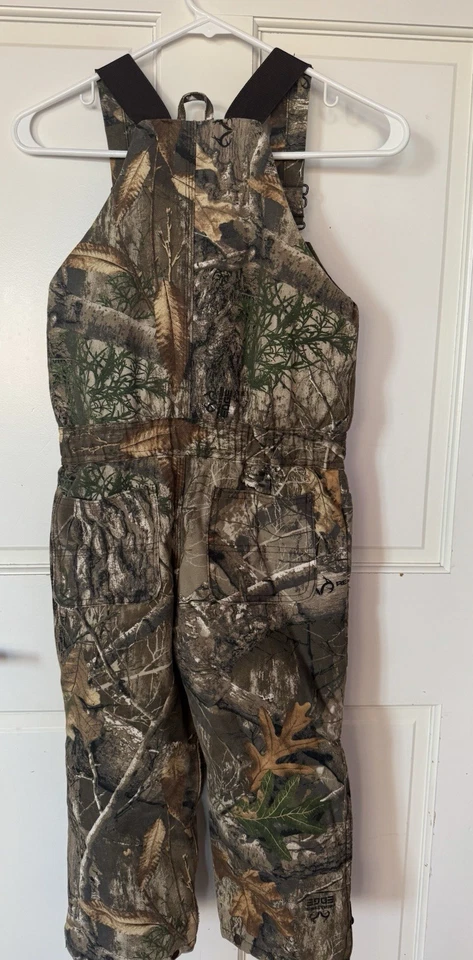 Pantalones de caza/nieve camuflados de montaña azules para niños talla 4T Foto 2 de 3