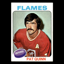 Pat Quinn #172 1975 Topps Atlanta Flames Hockey Card NHL EX