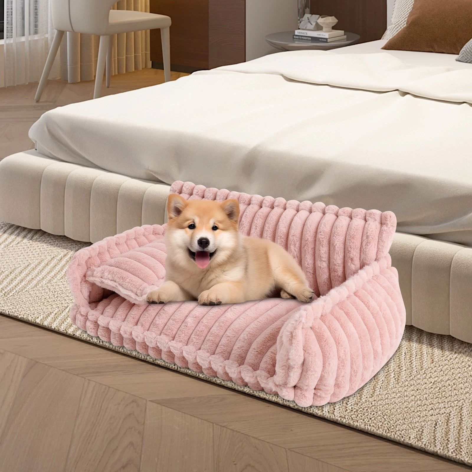 Pet Couch with Removable Washable Cover Fluffy Cat Beds Soft Couch for Pets