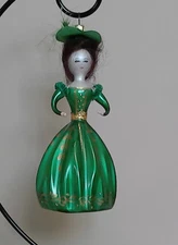 Soffieria De Carlini Green Lady Fancy Dress Ornament