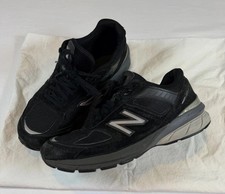 New Balance Womens 10 B 990V5 Black Made in USA Shoes W990BK5 Lace Walk Casual