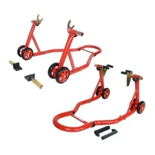  Motorcycle Stands Front and Rear, Front Rear Combo Stand Universal Wheel Lift 